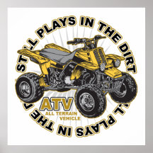 Spiele im Schmutz ATV Posterdruck