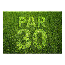 Spielen Sie 30. Geburtstags-Party Golf Personalisierte Ankündigungskarte