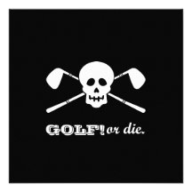 Spielen Sie 50. Geburtstag - noch schwingend Golf! Personalisierte Einladungskarte