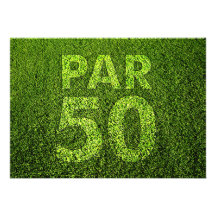Spielen Sie 50. Geburtstags-Party Golf Einladung