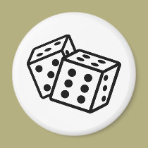 spielendes Würfelkasino magnete