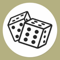 spielendes Würfelkasino aufkleber