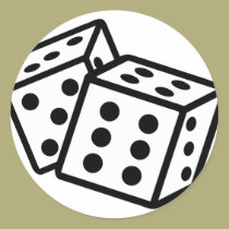spielendes Würfelkasino aufkleber