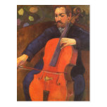 Spieler Schneklud Porträt, Gauguin, Vintage Kunst Postkarte