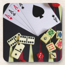 Spielkasinospielstücke Cocktail Untersetzer