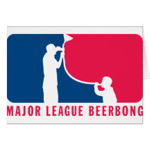 Spielklasse-Bier Bong Grußkarte
