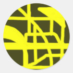 Spielplatz-gelb Runder Sticker