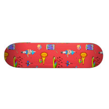 Spielwaren - lila Trommeln und goldene Hörner Personalisierte Skatedecks