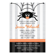 Spinnen-Halloween-Babyparty-Einladungen