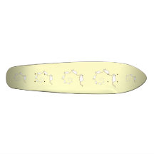 Spirale der weißen Mäuse. Sahnehintergrund Bedruckte Skateboarddecks