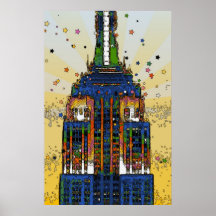 Spitze der psychedelischen NYC Art des Reich-Staat Posterdrucke