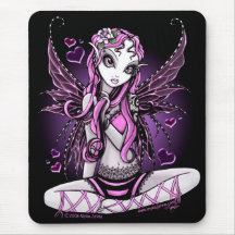 Spitzen- rosa feenhafter Valentinstag Mousepad