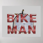 SPITZENfahrrad-Mann Plakate