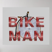 SPITZENfahrrad-Mann Plakate