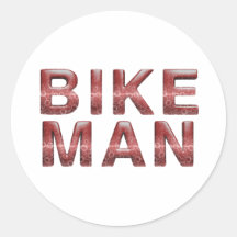 SPITZENfahrrad-Mann Runde Sticker