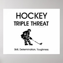 SPITZENHockey-Dreiergruppen-Drohung Poster