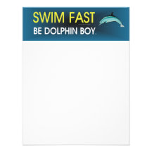SPITZENSchwimmen-Delphin fasten Personalisierte Einladungen