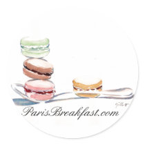 Spoonful Macarons Aufkleber aufkleber