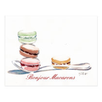 Spoonful von Macarons postkarten