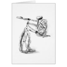 Sport-Kunst, die Fahrrad II zeichnet Grußkarten