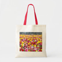 Spring Tote Bags gifts Tulip Flowers Floral