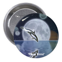 SPRINGEN DELPHIN II Fische des Astrologie-Fantasie Anstecknadel