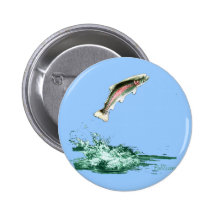 Springende Forelle Anstecknadelbuttons
