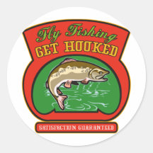 springendes Fliegenfischen der Forellefische Runde Sticker