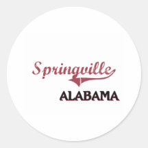 Springville Alabama Stadt-Klassiker Aufkleber