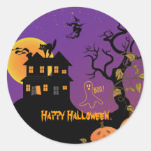 Spuk Haus-Halloween-Aufkleber