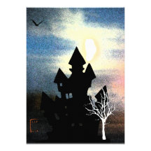 Spuk Haus Halloween laden ein Individuelle Einladungskarten