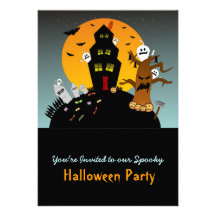 Spuk Haus-Halloween-Party-Einladungen