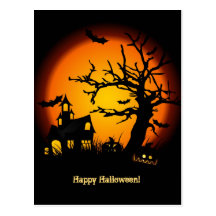 Spuk Haus Halloween Postacard Postkarte