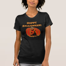 Spuk Haus, Kürbis, glückliches Halloween! Shirts