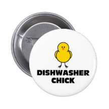 Spülmaschinen-Küken Anstecknadelbutton
