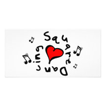 Square-Dancing I Herz-Liebe Geschenk Bild Karte
