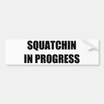 Squatchin laufend autosticker