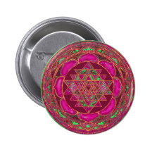 Sri Lakshmi Yantra Mandala Anstecknadelbutton