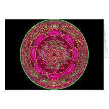 Sri Lakshmi Yantra Mandala Grußkarte