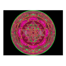 Sri Lakshmi Yantra Mandala Postkarte