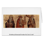 St Anthony, St Jerome, St Andrew durch Carlo Crive Karten