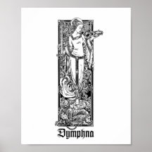 St. Dymphna von Gheel 8" x 10" Druck Plakat