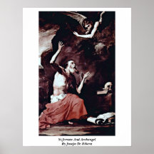 St Jerome und Erzengel durch Jusepe De Ribera Plakatdruck