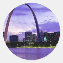St.- LouisSkyline Runder Sticker