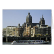 St. Nicolaaskerk und der Turm von den Rissen, Amst Grußkarten