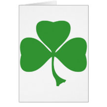 St Patrick Kleeblatt Grußkarte