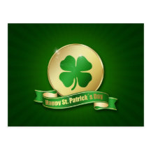 St Patrick ´s Tagesmünze - Postkarte