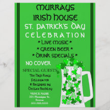 St Patrick Tagesereignis-Feier-Flyer