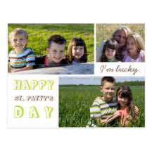 St Patrick Tagesfoto-Collagen-Postkarten-Schablone