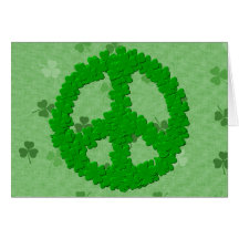 St Patrick Tagesfriedenszeichen Grußkarte